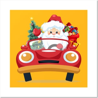 Santa The Driver Posters and Art